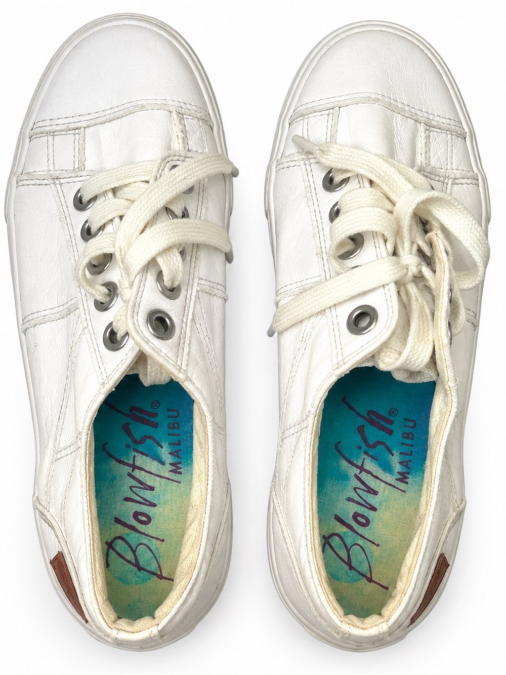 🤍 Blowfish Malibu White Platform Lace-Up Sneakers